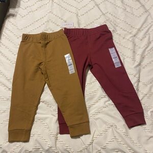 NWT Garanimals Kids' Sweatpants -light brown and Maroon 3T